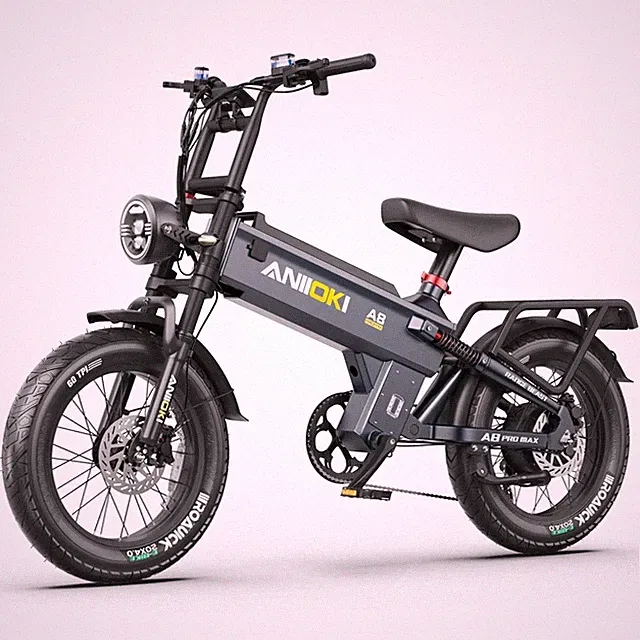 70AH Aniioki A8 Pro Max 20" Fat Tire 52V Single Motor Mountain EBike 33Mph US