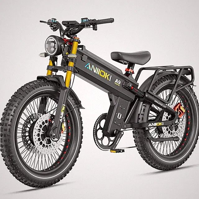 A9 Pro Max 26"Aniioki Fat Tire Dual Motor 6000W Electric Bike 60V 70AH 45MPH