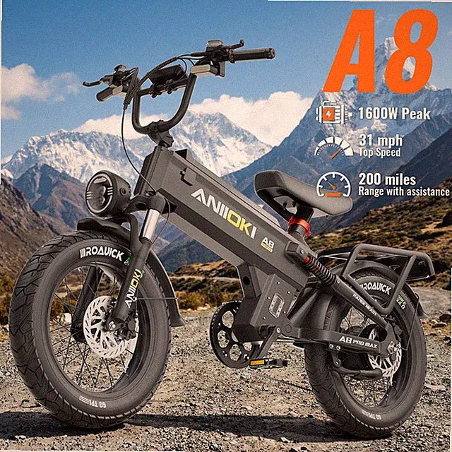 ANIIOKI eBikes 200+ Miles 28 MPH Commuting Ebikes 48V 60AH for Adults 2026 US