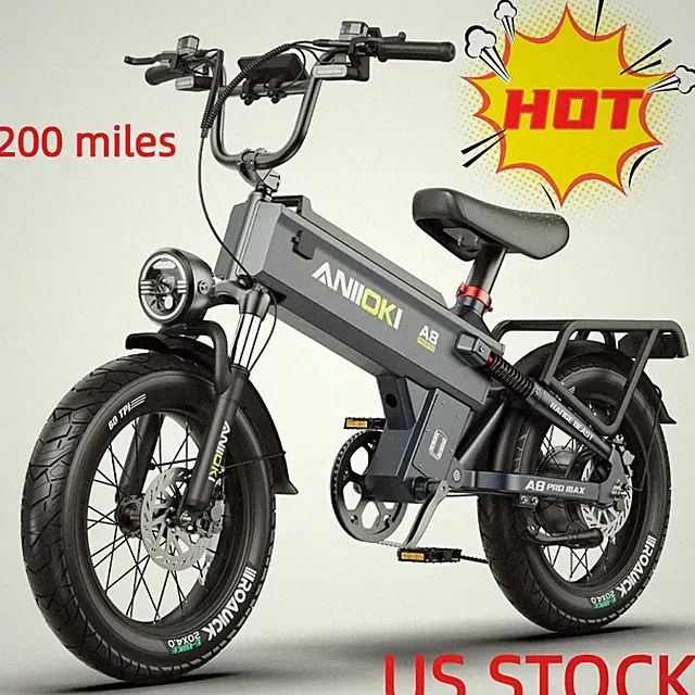 ANIIOKI eBikes 200+ Miles 28 MPH Commuting Ebikes 48V 60AH US for Adults NEW